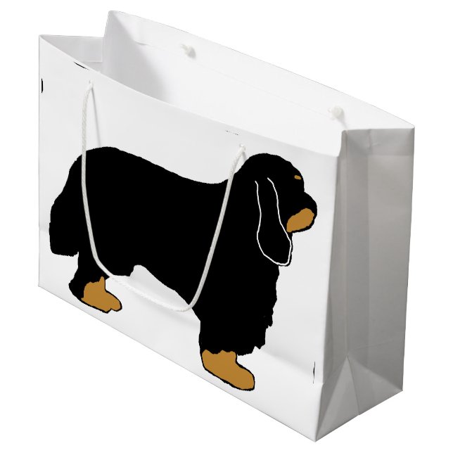 Cavalier Kung Charles black och tan silo (Framsidan Vinklad)