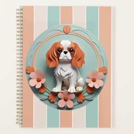 Cavalier Kung Charles Flowers Papper Art