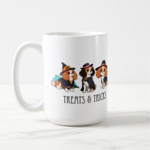 Cavalier Kung Charles halloween treats & tricks Kaffemugg