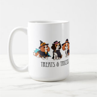 Cavalier Kung Charles halloween treats & tricks Kaffemugg