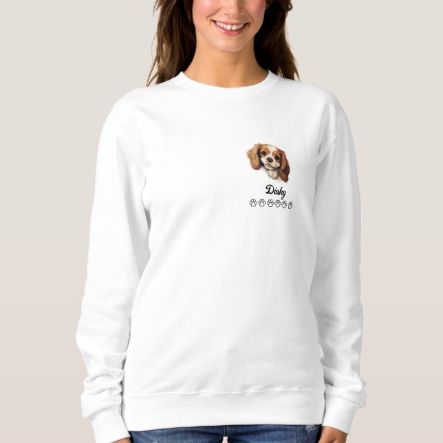 Cavalier Kung Charles Hund Personlig T-Shirt (Framsida)