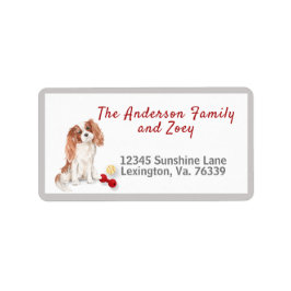 Cavalier Kung Charles Leksak Home Returadress Adressetikett