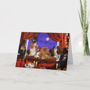 Cavalier Kung Charles Party Greeting Card Kort