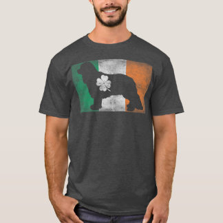 Cavalier Kung Charles Patrick's Day Irish Flagga S T Shirt