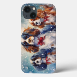 Cavalier Kung Charles Puppies iphone case