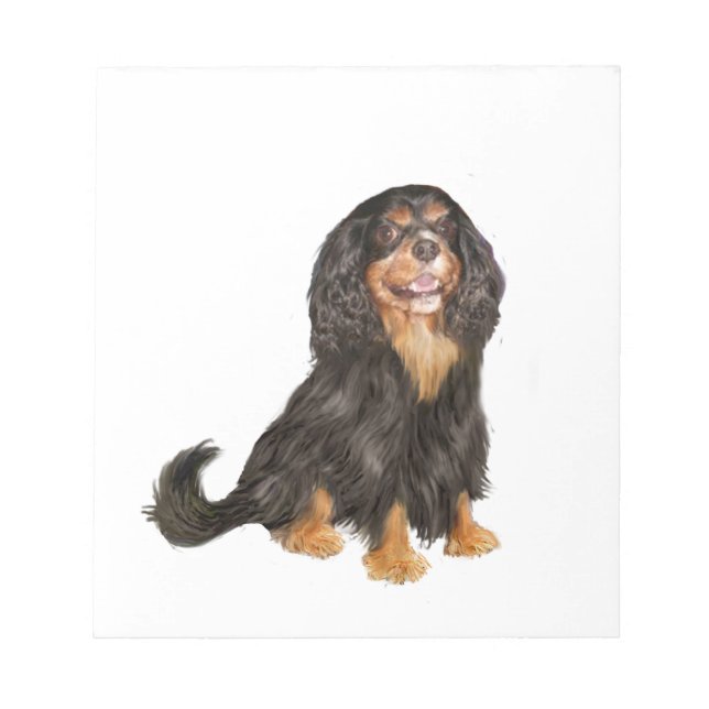 Cavalier Kung Charles (R) - Black and tan.png Anteckningsblock (Framsida)
