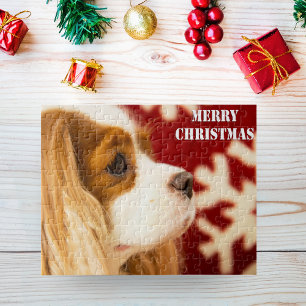 Cavalier Kung Charles Snowflake-jul Pussel
