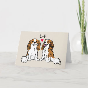 Cavalier Kung Charles Spain Anpassningsbar Valenti Helgkort