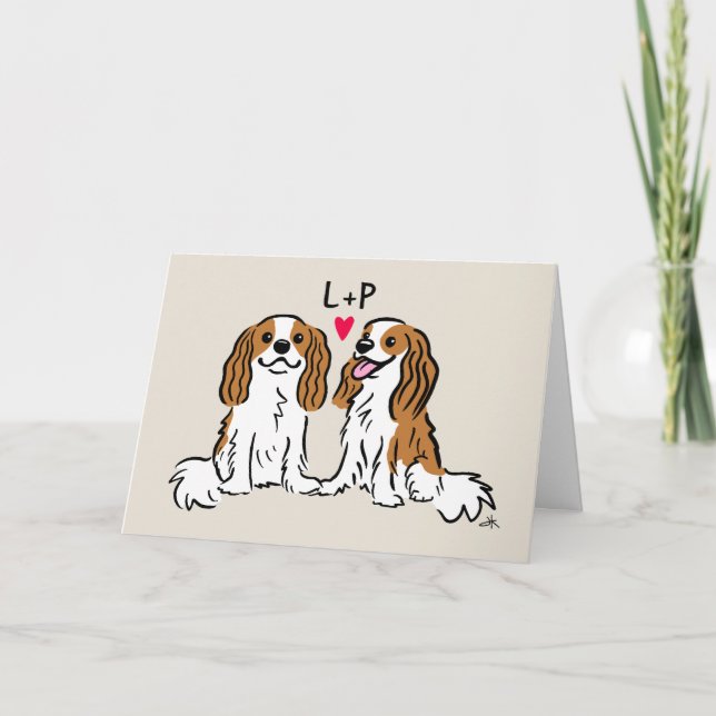Cavalier Kung Charles Spain Anpassningsbar Valenti Helgkort (Framsida)