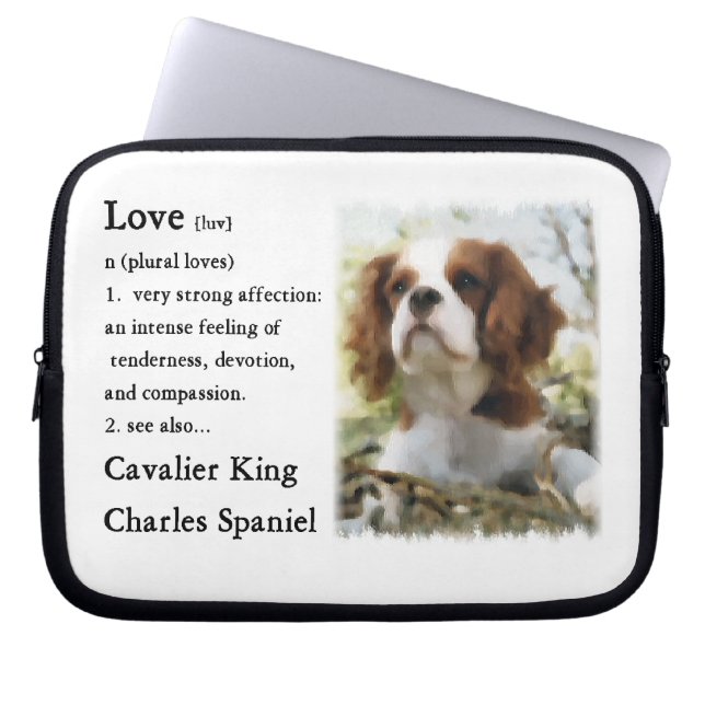 Cavalier Kung Charles Spain Art Kärlek Is Laptop Fodral (Framsidan)