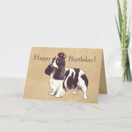 Cavalier Kung Charles Spain Birthday Card Kort