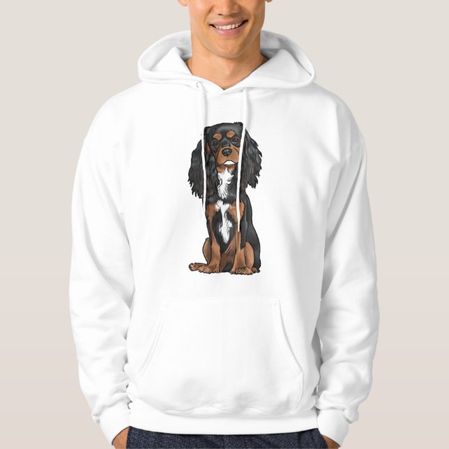 Cavalier Kung Charles Spain - Black and Tan Hoodie (Framsida)