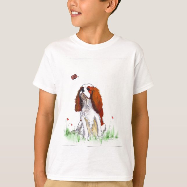 Cavalier Kung Charles Spain CKC T Shirt (Framsida)