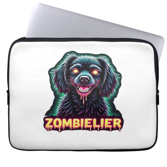 Cavalier Kung Charles Spain CKCS Zombie Hund Hall Laptop Fodral (Framsidan)