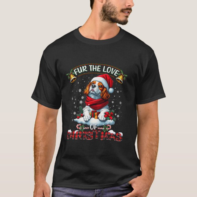 Cavalier Kung Charles Spain Dekoration jul T Shirt (Framsida)