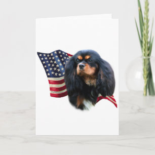 Cavalier Kung Charles Spain Flagga Helgkort