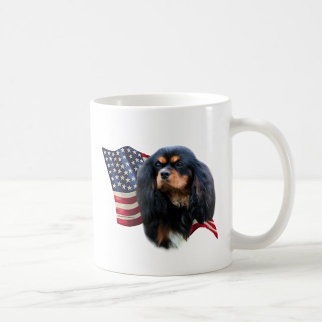 Cavalier Kung Charles Spain Flagga Kaffemugg (Höger)