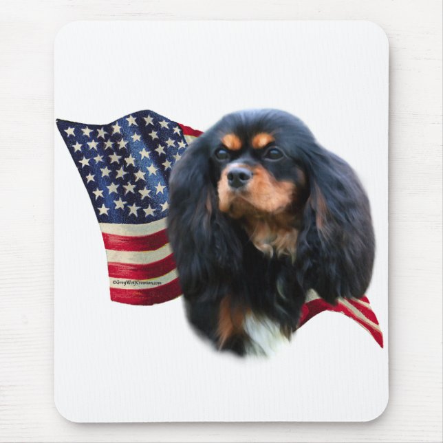 Cavalier Kung Charles Spain Flagga Musmatta (Framsidan)
