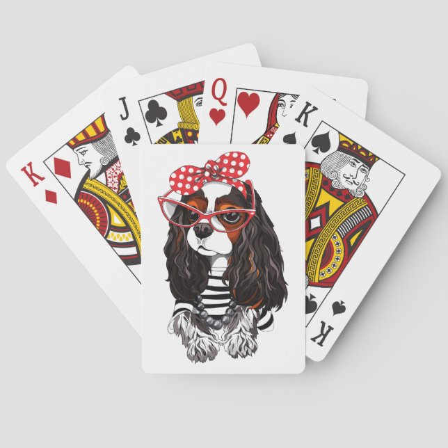 Cavalier Kung Charles Spain från Paris med Kärlek Casinokort (Baksidan)
