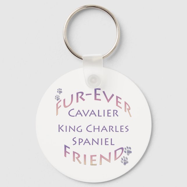 Cavalier Kung Charles Spain Furever Nyckelring (Framsida)