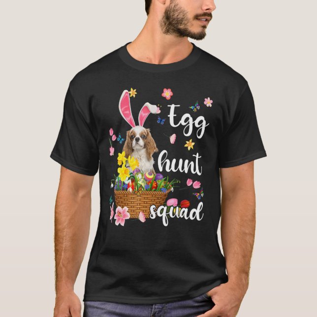 Cavalier Kung Charles Spain Glad påsk Day Egg T Shirt (Framsida)