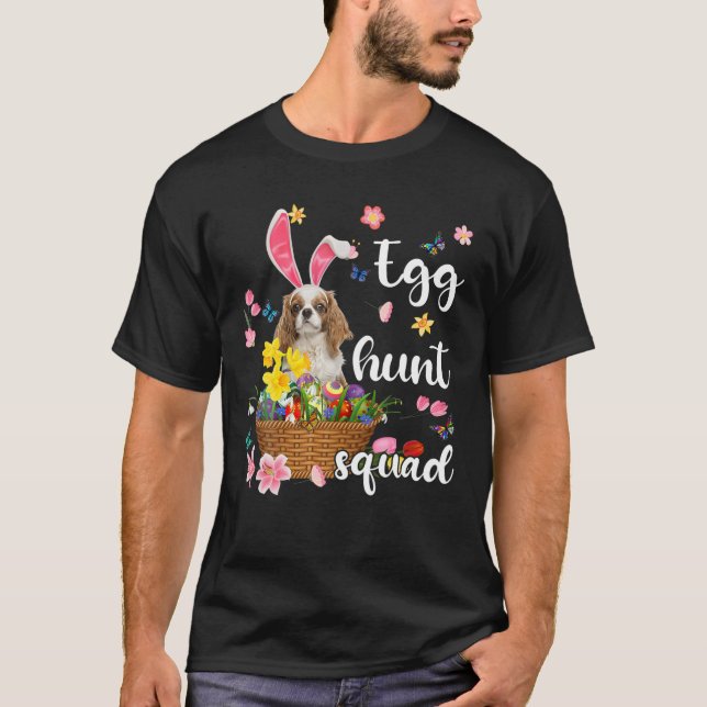 Cavalier Kung Charles Spain Glad påsk Day Egg T Shirt (Framsida)