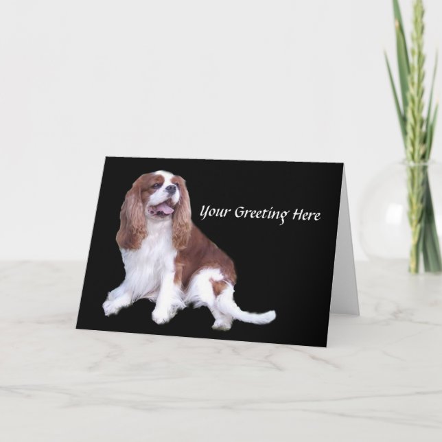 Cavalier Kung Charles Spain Greeting Card Kort (Framsida)