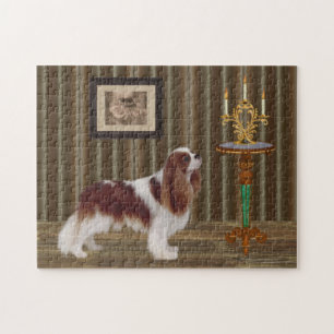 Cavalier Kung Charles Spain Hund Art Pussel