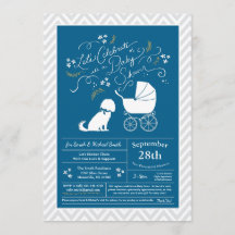 Cavalier Kung Charles Spain Hund Baby Shower Boy