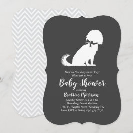 Cavalier Kung Charles Spain Hund Baby Shower Inbjudningar