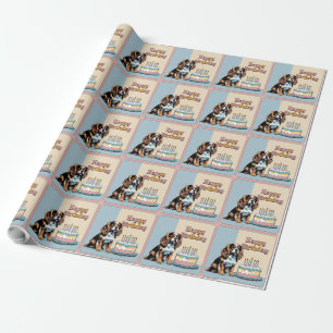 Cavalier Kung Charles Spain Hund Colorful Presentpapper