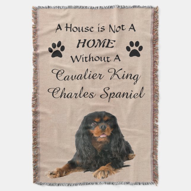 Cavalier Kung Charles Spain Hund Filt (Framsidan Vertikal)