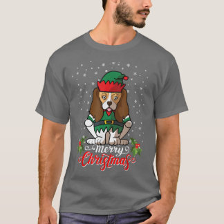 Cavalier Kung Charles Spain Hund Greets Merry Chr T Shirt
