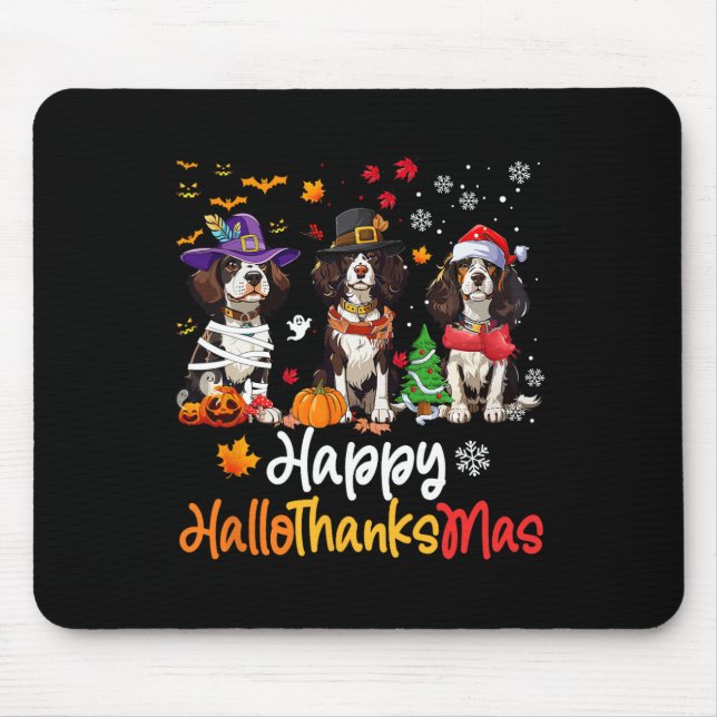 Cavalier Kung Charles Spain Hund Halloween Kristus Musmatta (Framsidan)