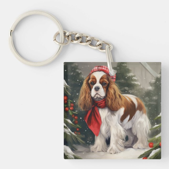 Cavalier Kung Charles Spain Hund jul (Framsidan)