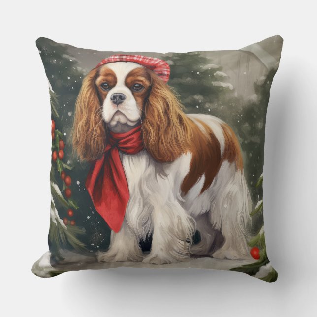 Cavalier Kung Charles Spain Hund jul Kudde (Framsida)