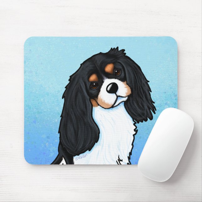 Cavalier Kung Charles Spain Hund Mousepad Musmatta (Med mus)
