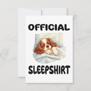 Cavalier Kung Charles Spain Hund Officiell Sleepsh Tack Kort