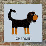 Cavalier Kung Charles Spain Hund Personlig Poster<br><div class="desc">Cute Black och Tan Cavalier Kung Charles Spain hund design för att få djur älskare att le. Originalkonst av Nic Squirrell. Ändra texten som du vill anpassa.</div>
