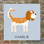 Cavalier Kung Charles Spain Hund Personlig Poster<br><div class="desc">Cute Blenheim Cavalier Kung Charles Spain hund design för att få djur älskare att le. Originalkonst av Nic Squirrell. Ändra texten som du vill anpassa.</div>
