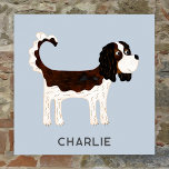 Cavalier Kung Charles Spain Hund Personlig Poster<br><div class="desc">Cute Tricolor Cavalier Kung Charles Spain hund design för att göra vilken djurälskare som helst. Originalkonst av Nic Squirrell. Ändra namn eller texten som du vill anpassa.</div>