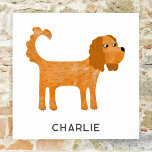 Cavalier Kung Charles Spain Hund Personlig Poster<br><div class="desc">Cute Ruby Cavalier Kung Charles Spain hund design för att få dig att le. Originalkonst av Nic Squirrell. Ändra namn för att anpassa sig.</div>
