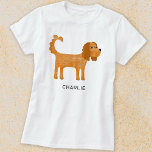 Cavalier Kung Charles Spain Hund Personlig T Shirt<br><div class="desc">Cute Ruby Cavalier Kung Charles Spain hund design för djur älskare. Originalkonst av Nic Squirrell. Ändra namn eller texten som du vill anpassa.</div>