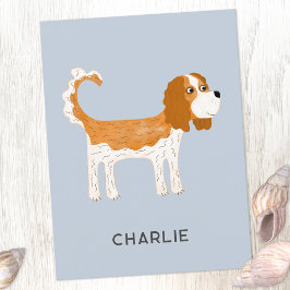 Cavalier Kung Charles Spain Hund Personlig Vykort