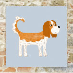 Cavalier Kung Charles Spain Hund Poster<br><div class="desc">Cute Blenheim Cavalier Kung Charles Spain hund design för att få djur älskare att le. Originalkonst av Nic Squirrell.</div>
