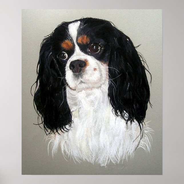 Cavalier Kung Charles Spain Hund Poster Print (Framsidan)