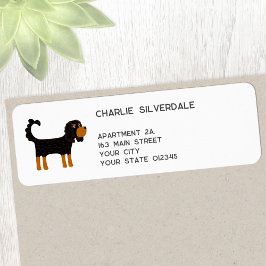 Cavalier Kung Charles Spain Hund Returadress Returadress Etikett