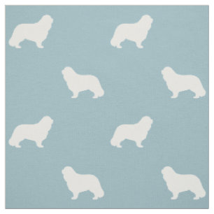 Cavalier Kung Charles Spain Hund Silhouettes Tyg