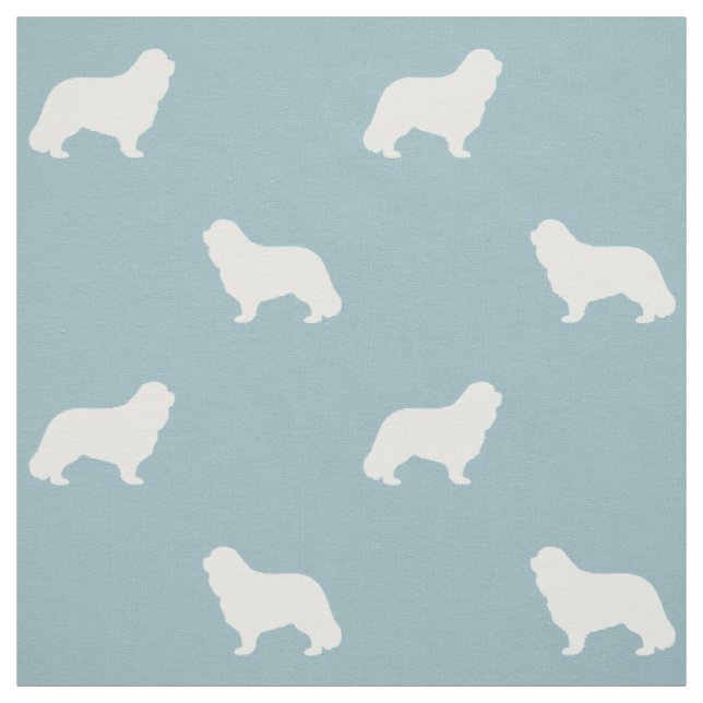 Cavalier Kung Charles Spain Hund Silhouettes Tyg (Provkarta)