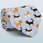 Cavalier Kung Charles Spain Hund Slips<br><div class="desc">Cute Cavalier Kung Charles Spanska hund design mot blå bakgrund,  se till att djur älskare leker. Originalkonst av Nic Squirrell.</div>